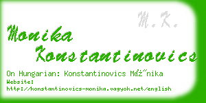monika konstantinovics business card